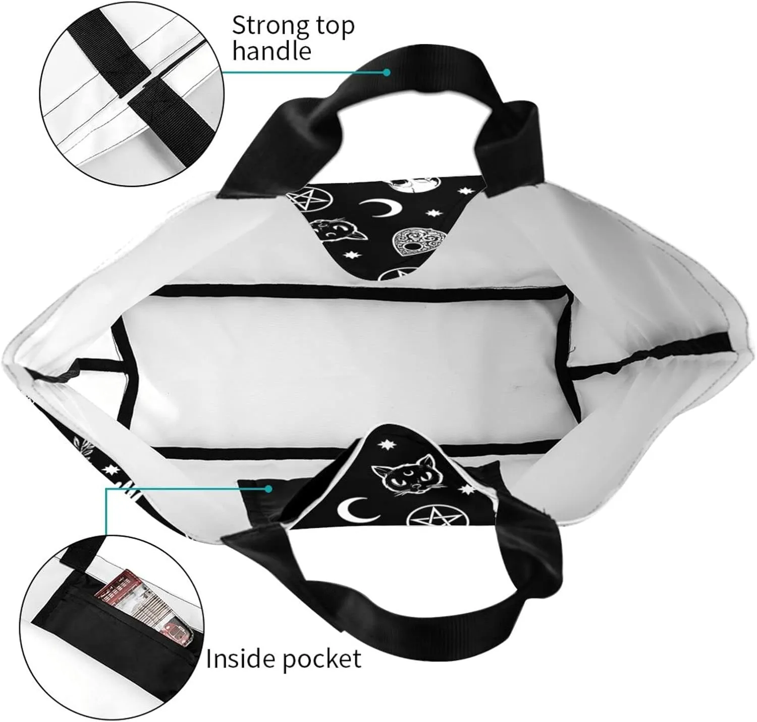 Large Tote Bag for Women Waterproof Reusable Shoulder Bag for Beach Travel Work and Grocery Shopping