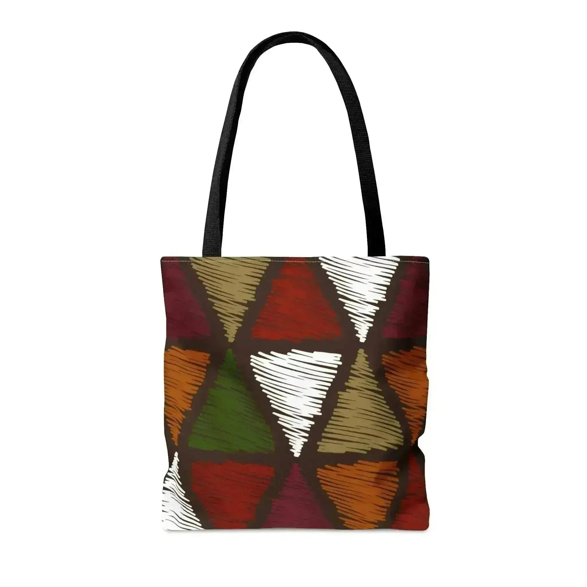 Large Tote Bag Multicolor Tribal Pattern
