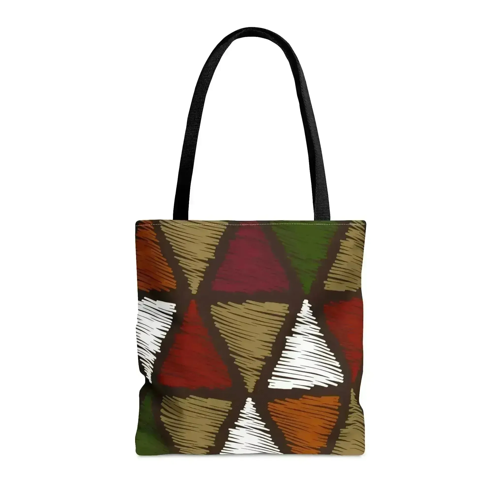 Large Tote Bag Multicolor Tribal Pattern
