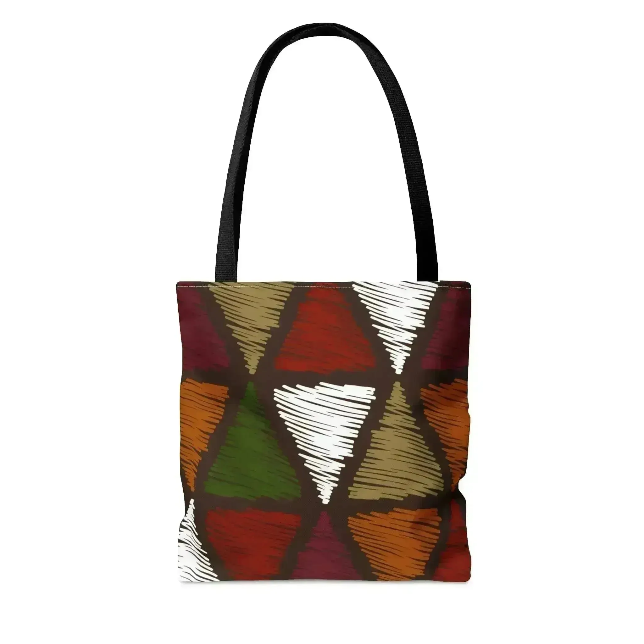 Large Tote Bag Multicolor Tribal Pattern