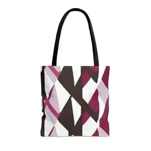 Large Tote Bag Pink Mauve Pattern