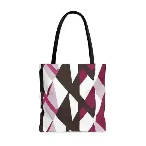 Large Tote Bag Pink Mauve Pattern