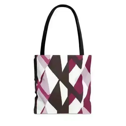 Large Tote Bag Pink Mauve Pattern
