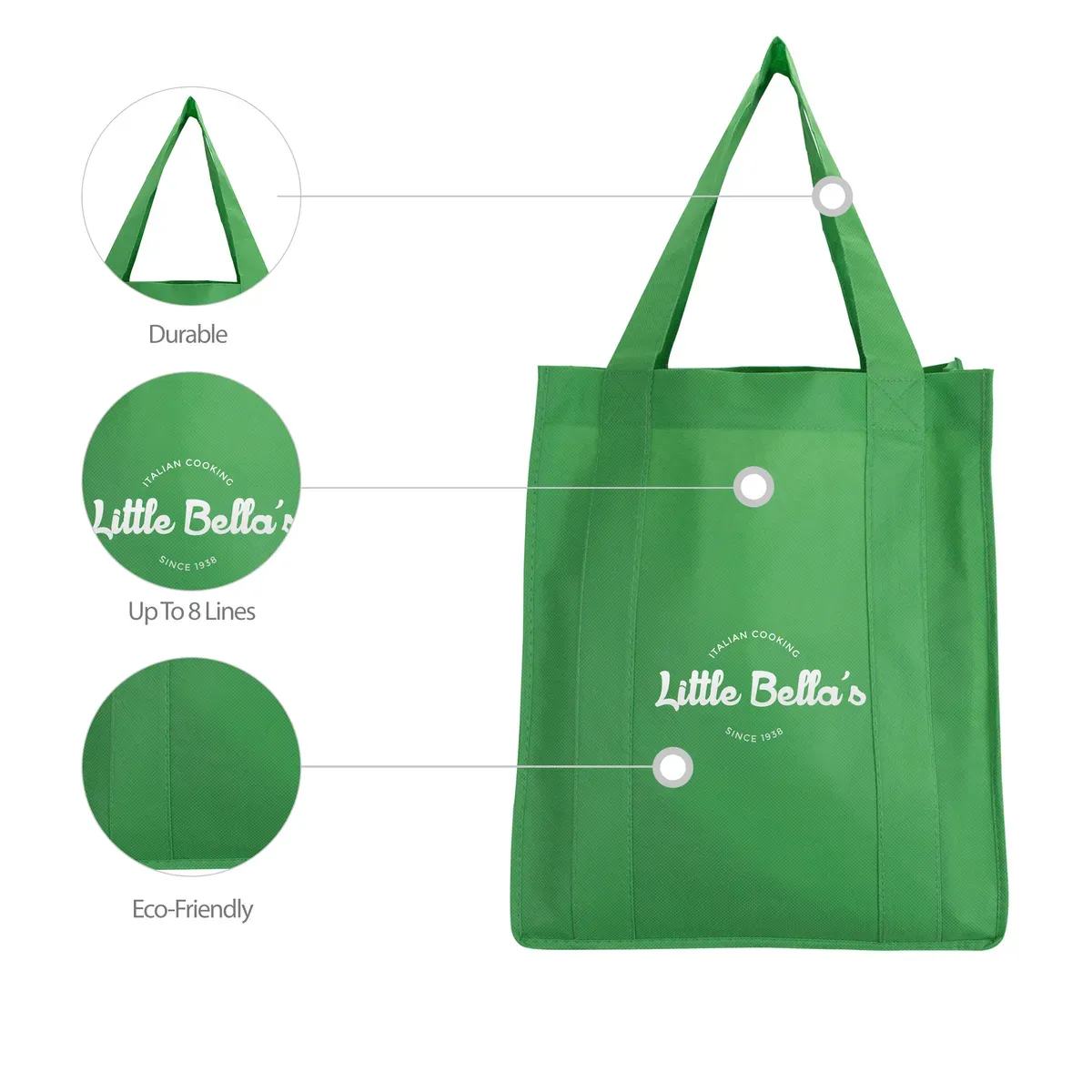 Large Water-Resistant Lila Shopping Tote