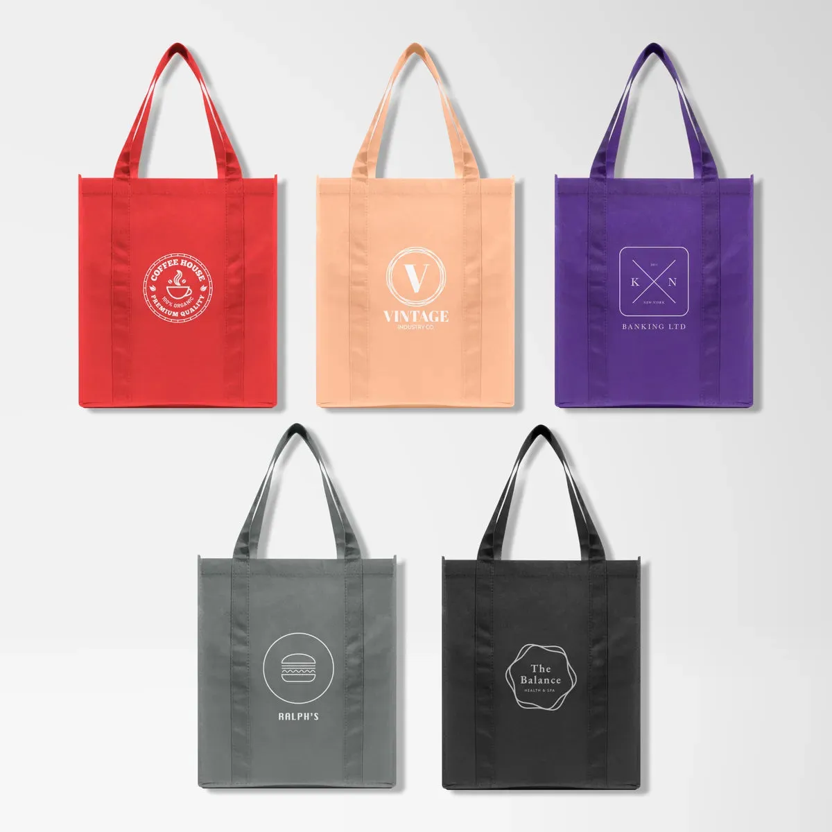 Large Water-Resistant Lila Shopping Tote
