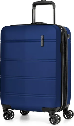 LAX Collection Hard Shell Spinner Carry On Luggage for Airplanes, Rolling Suitcase with 360-Degree Spinner Wheels, Retractable Handle, Airline Approved, 20 Inch, Blue