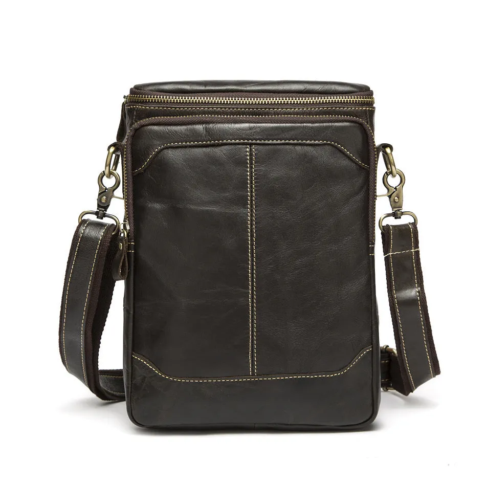leather bag leisure business men bangalor fashion leather satchel tidal range of vertical section