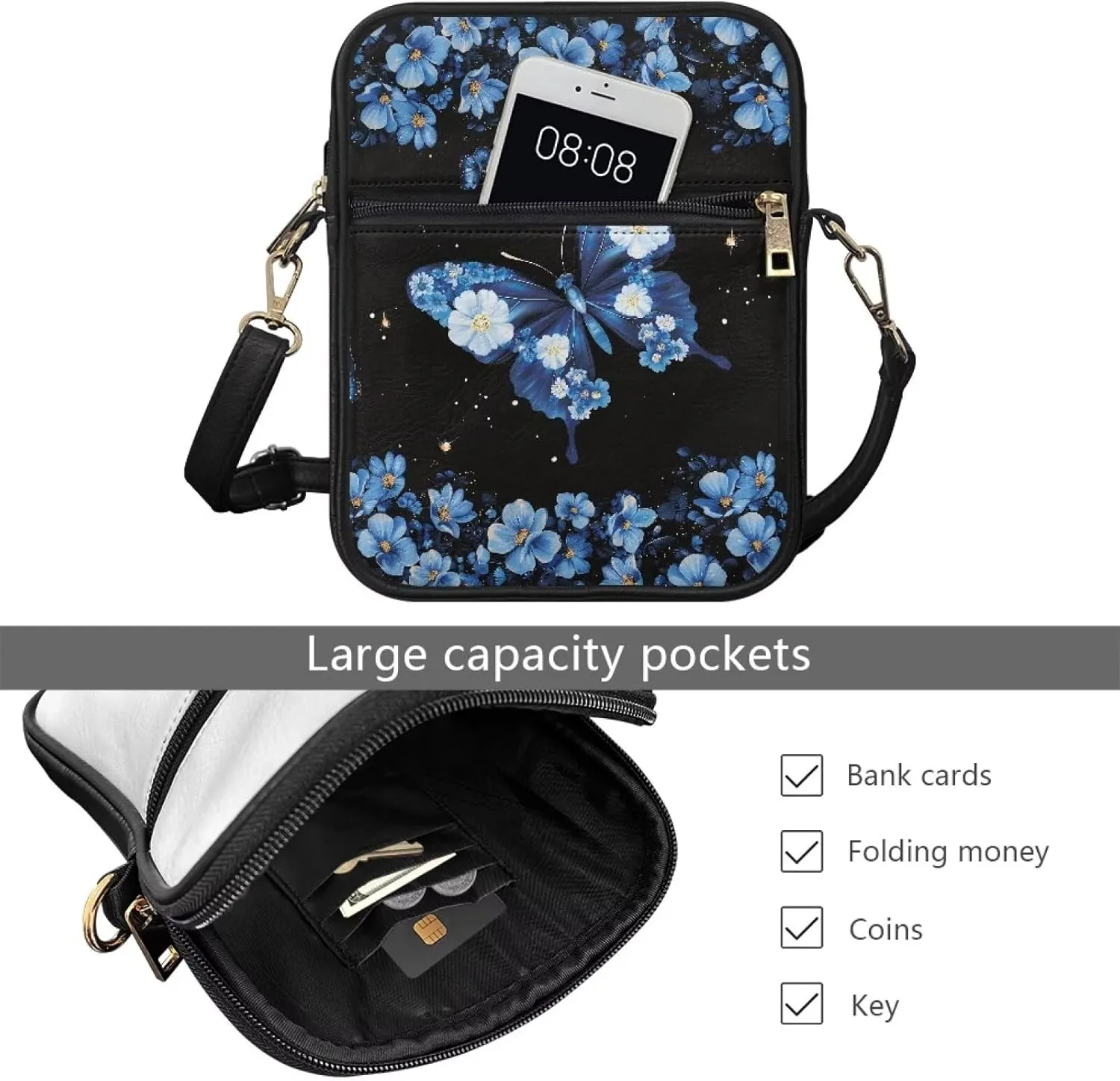 Leather Messenger Bag for Men Women Crossbody Shoulder Bags Satchel Casual Sling Daypack Work Business Daily Purse