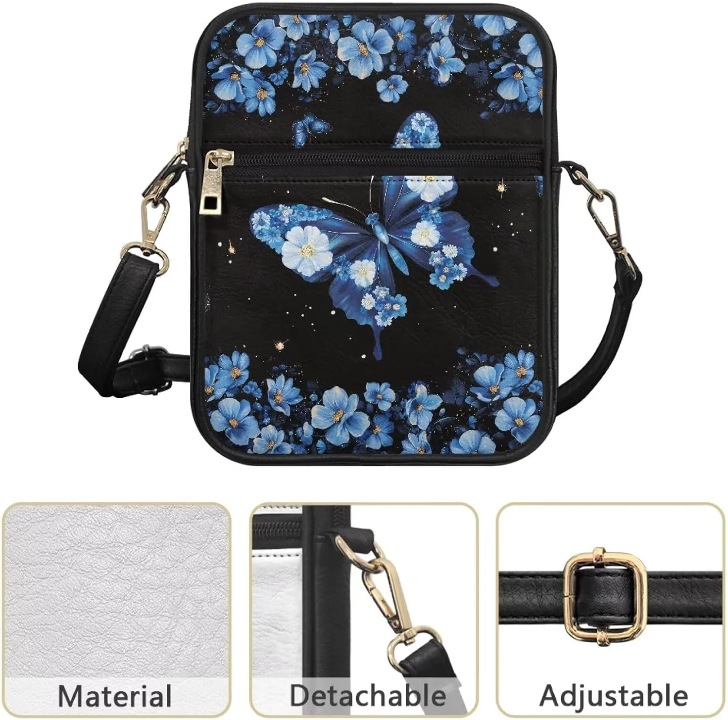 Leather Messenger Bag for Men Women Crossbody Shoulder Bags Satchel Casual Sling Daypack Work Business Daily Purse