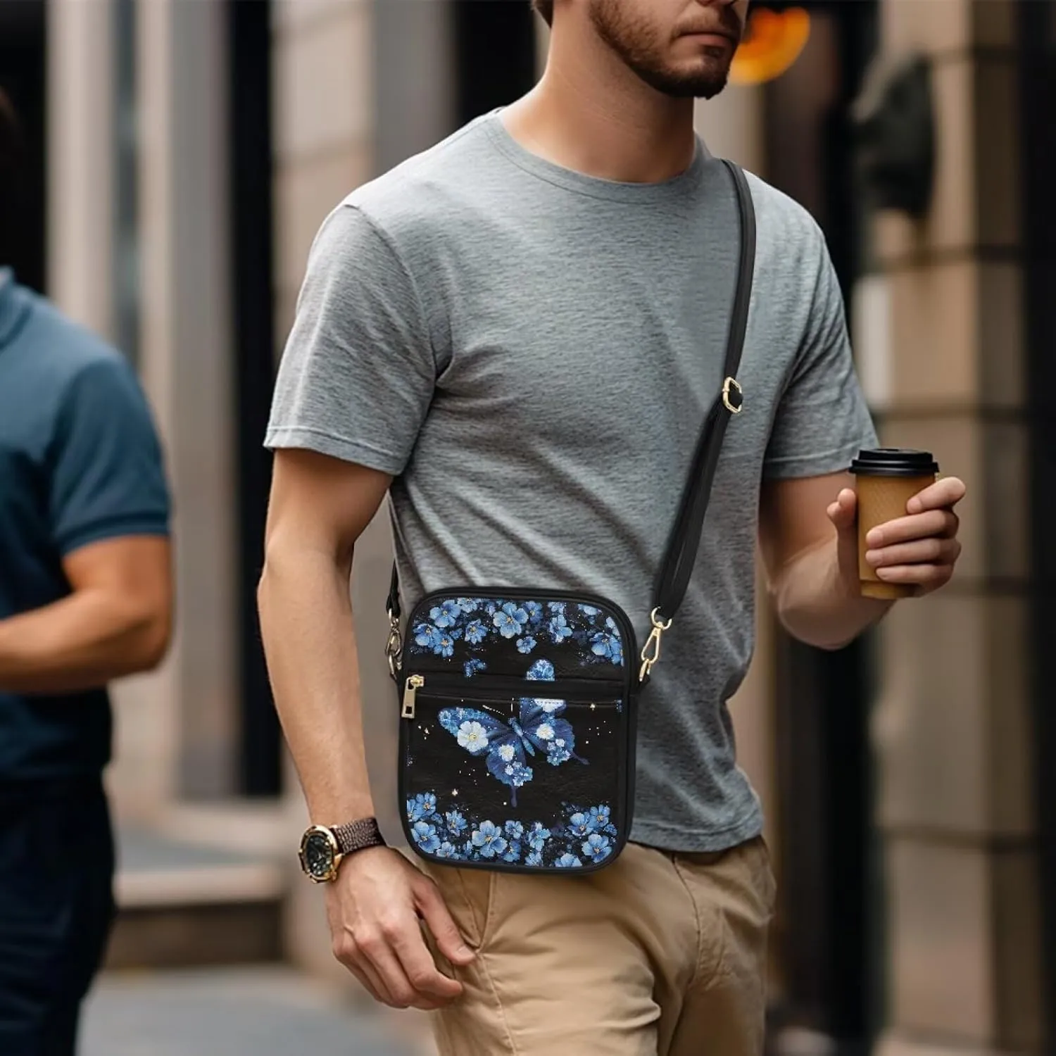 Leather Messenger Bag for Men Women Crossbody Shoulder Bags Satchel Casual Sling Daypack Work Business Daily Purse