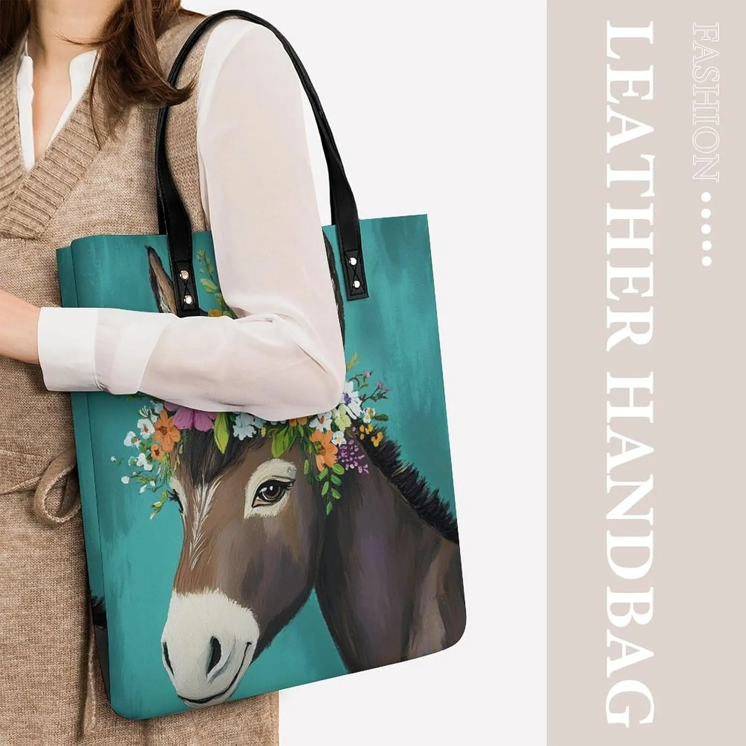 Leather Purse For Women Ladies Tote Shoulder Handbag