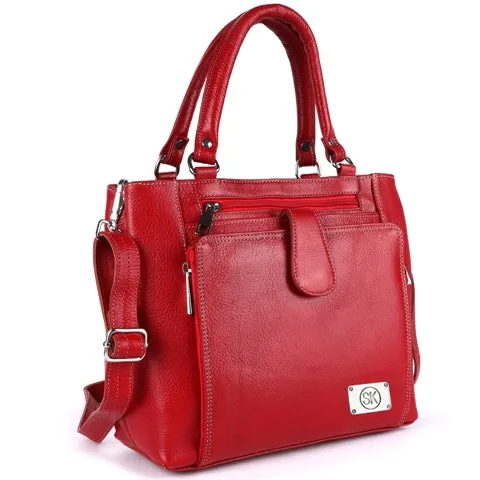 Leather Shoulder Tote Purse Top Handle Satchel