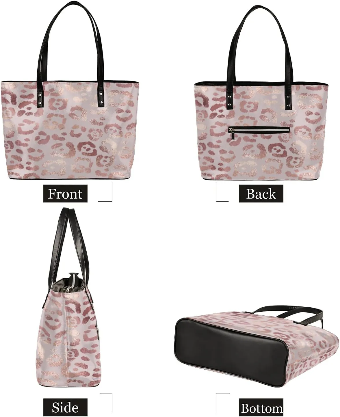 Leather Tote Bag for Women Handbags Laptop Shoulder Bag Large Tote Purse for Work Shopping Travel
