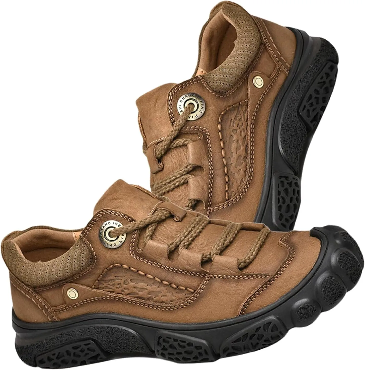 Leather Walking Shoes Men's Hiking Shoes Outdoor Trekking Camping Shoes Work Shoes