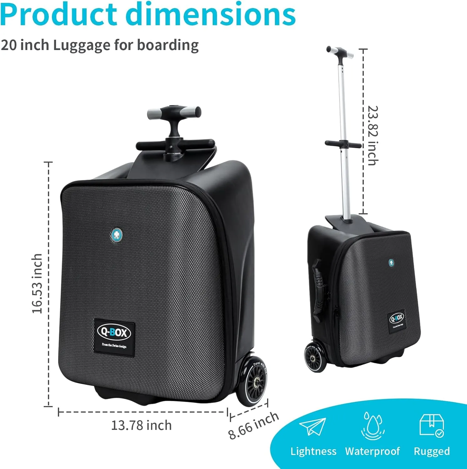 LemoHome Expandable Luggage with Spinner Wheels,Large Suitcases with Child Seat Design,Hard Luggage for Women and Men,20 inch Hardside Carry on Luggage for Travel