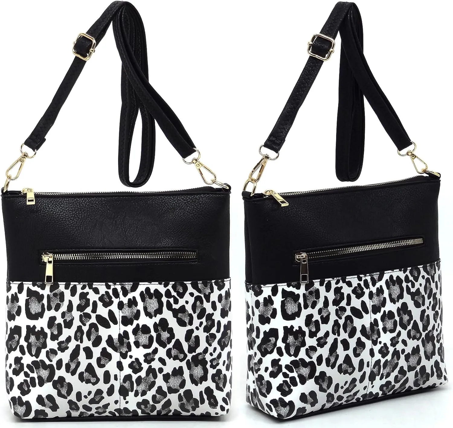 Leopard Print Crossbody Bag Animal Printed Shoulder Bag Womens Purse Satchel