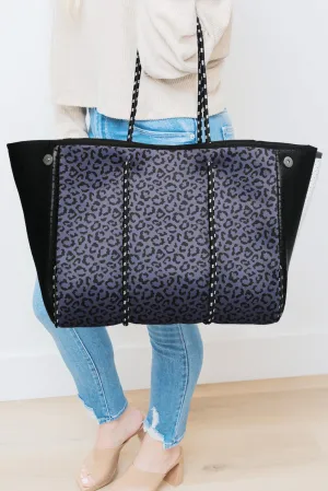 Leopard Splicing Oversized Tote Bag