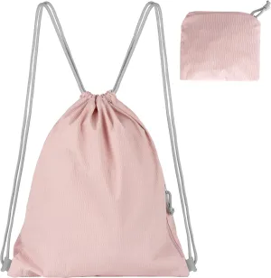 Lily queen Drawstring Backpack Sports Gym Bag Swim Bag With Zipper Pocket (Pink)