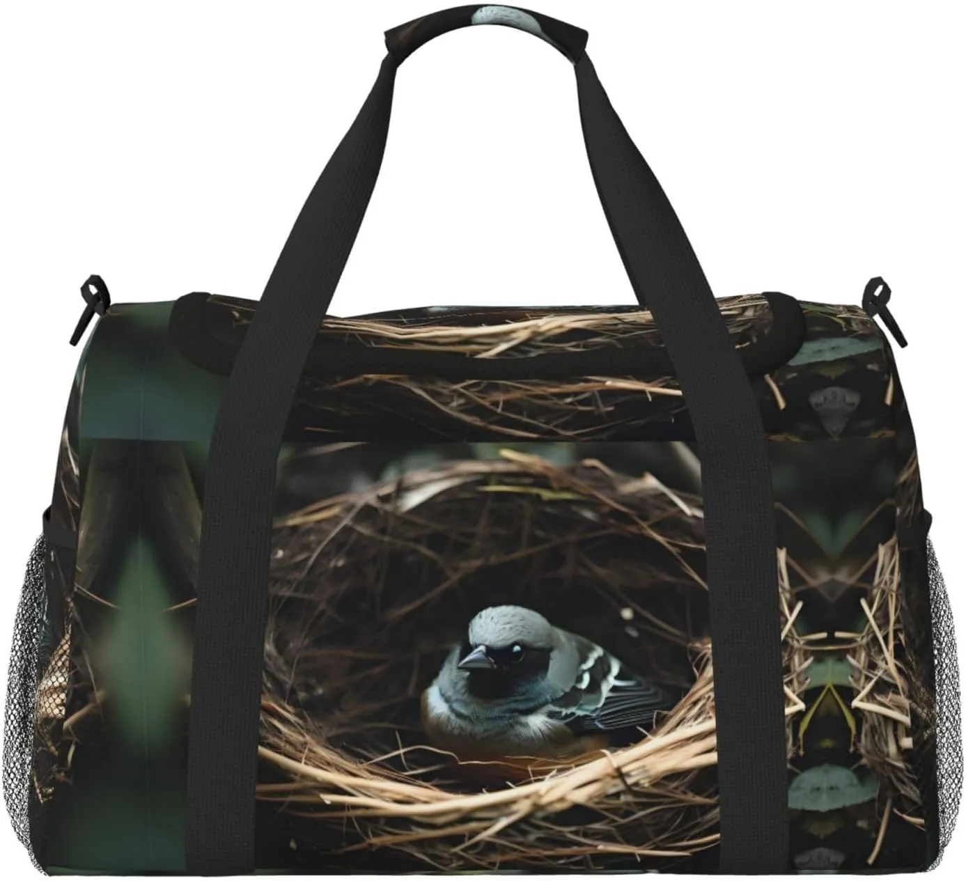 Little bird nest Hand Travel Bag Vacation Tote - Large Reusable Shopping Canvas Bag, Eco-Friendly Crossbody for Sports Gym