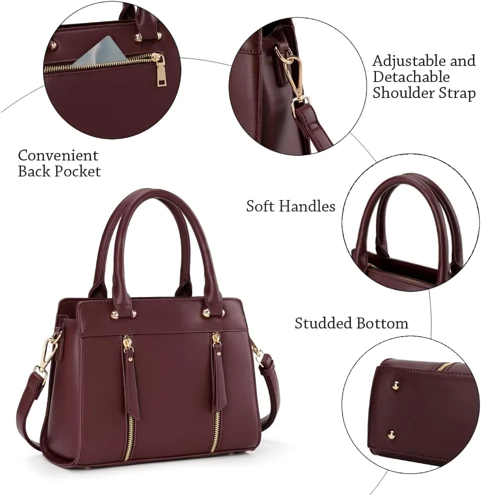 LJOSEIND Small Satchel Purses for Women - Fashionable Handbags, Top Handle Crossbody Bags with Adjustable Strap