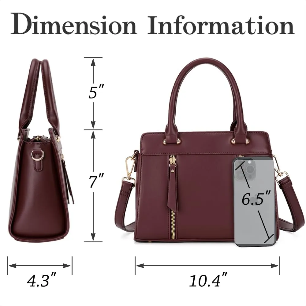 LJOSEIND Small Satchel Purses for Women - Fashionable Handbags, Top Handle Crossbody Bags with Adjustable Strap