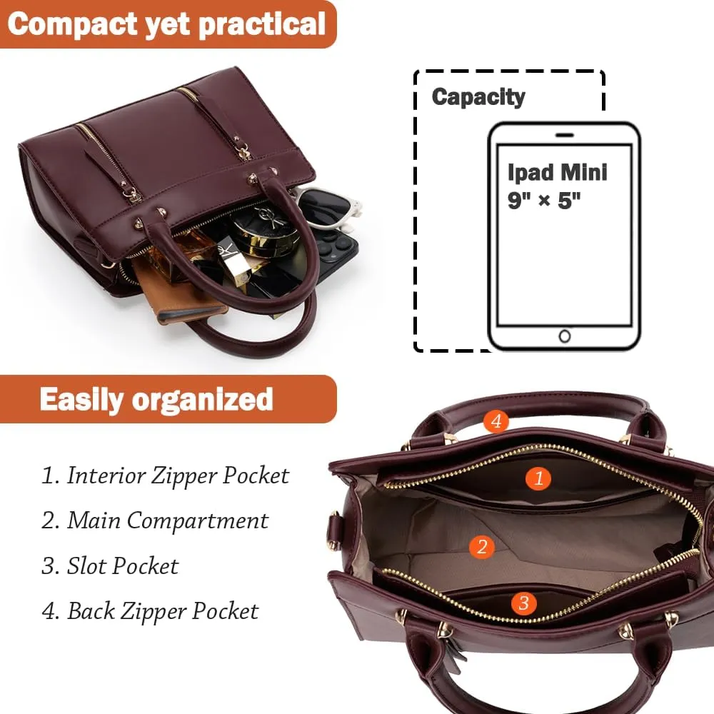 LJOSEIND Small Satchel Purses for Women - Fashionable Handbags, Top Handle Crossbody Bags with Adjustable Strap