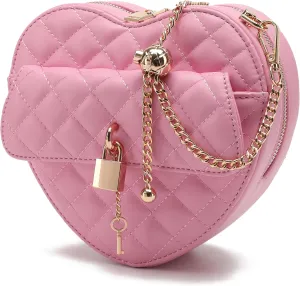 lola mae Heart Shape Satchel Crossbody Purse for women Zip Around Shoulder Bag