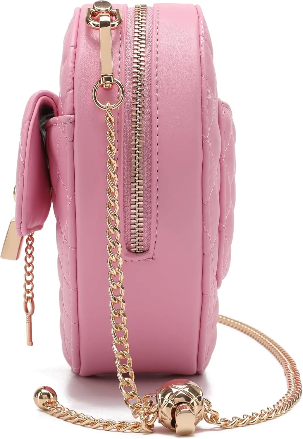 lola mae Heart Shape Satchel Crossbody Purse for women Zip Around Shoulder Bag