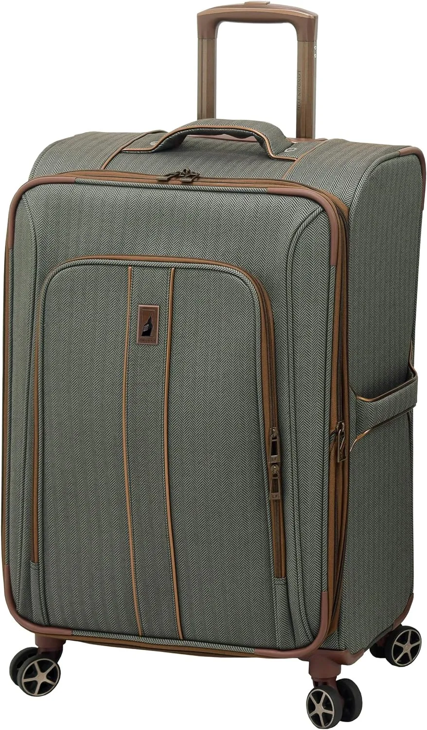 LONDON FOG Newcastle Softside Expandable Spinner Luggage, Slate Bronze, 4 Piece Set