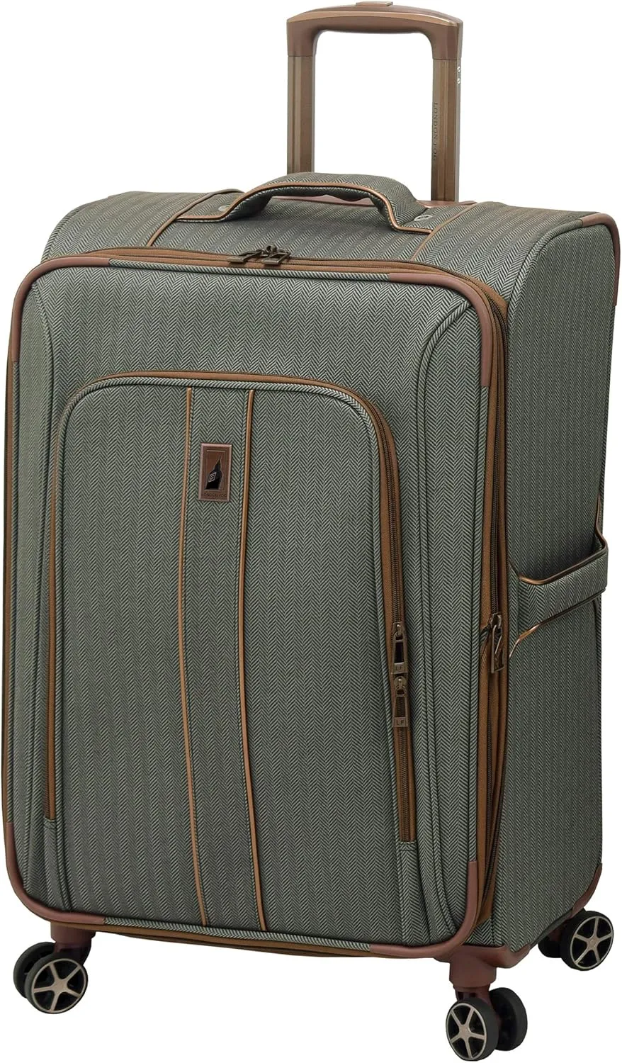LONDON FOG Newcastle Softside Expandable Spinner Luggage, Slate Bronze, 4 Piece Set