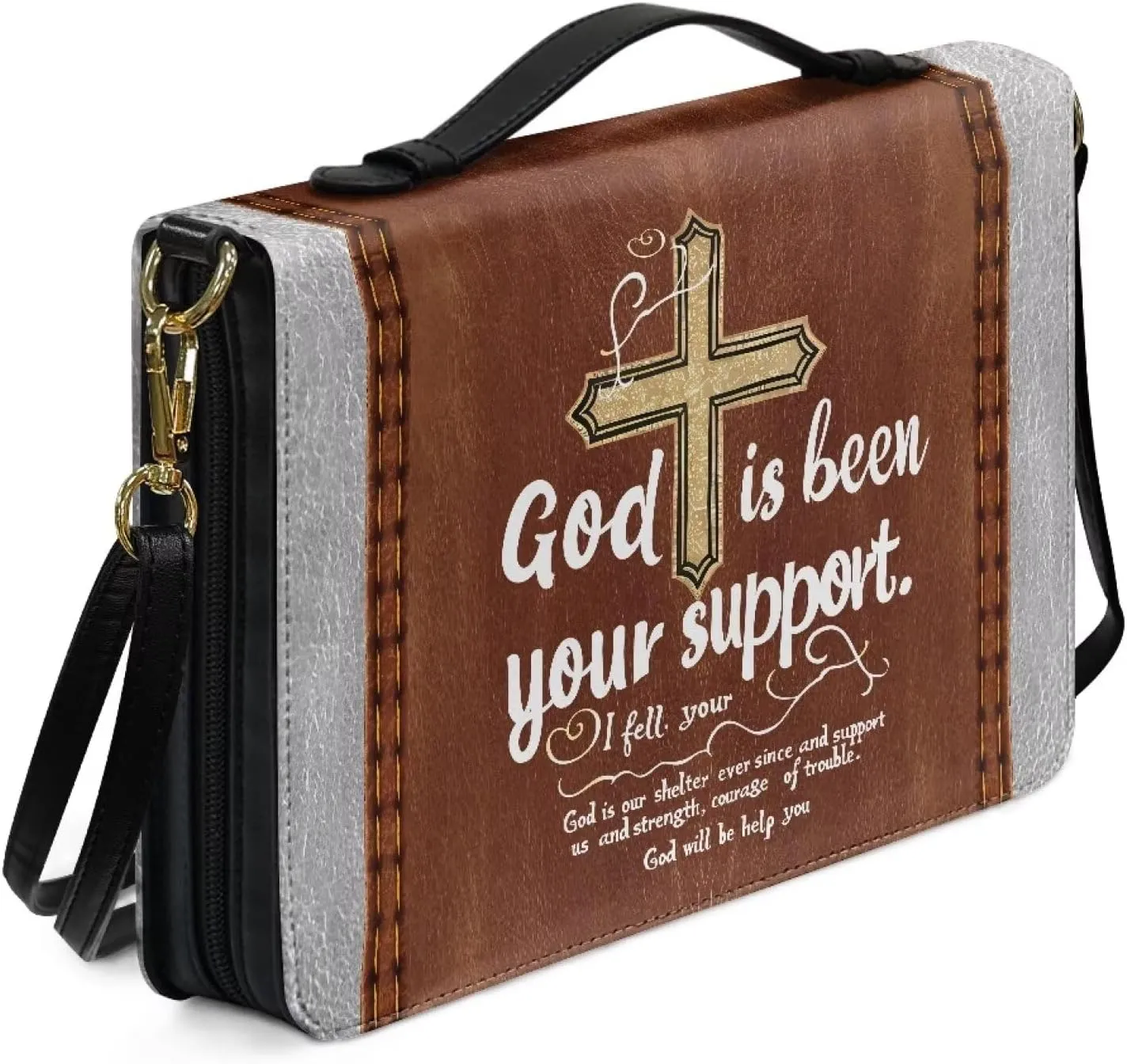 Lotusorchid Bible Cover for Women, Bible Book Cover for Men with Pocket, Bible Tote Bag with Detachable Shoulder Strap