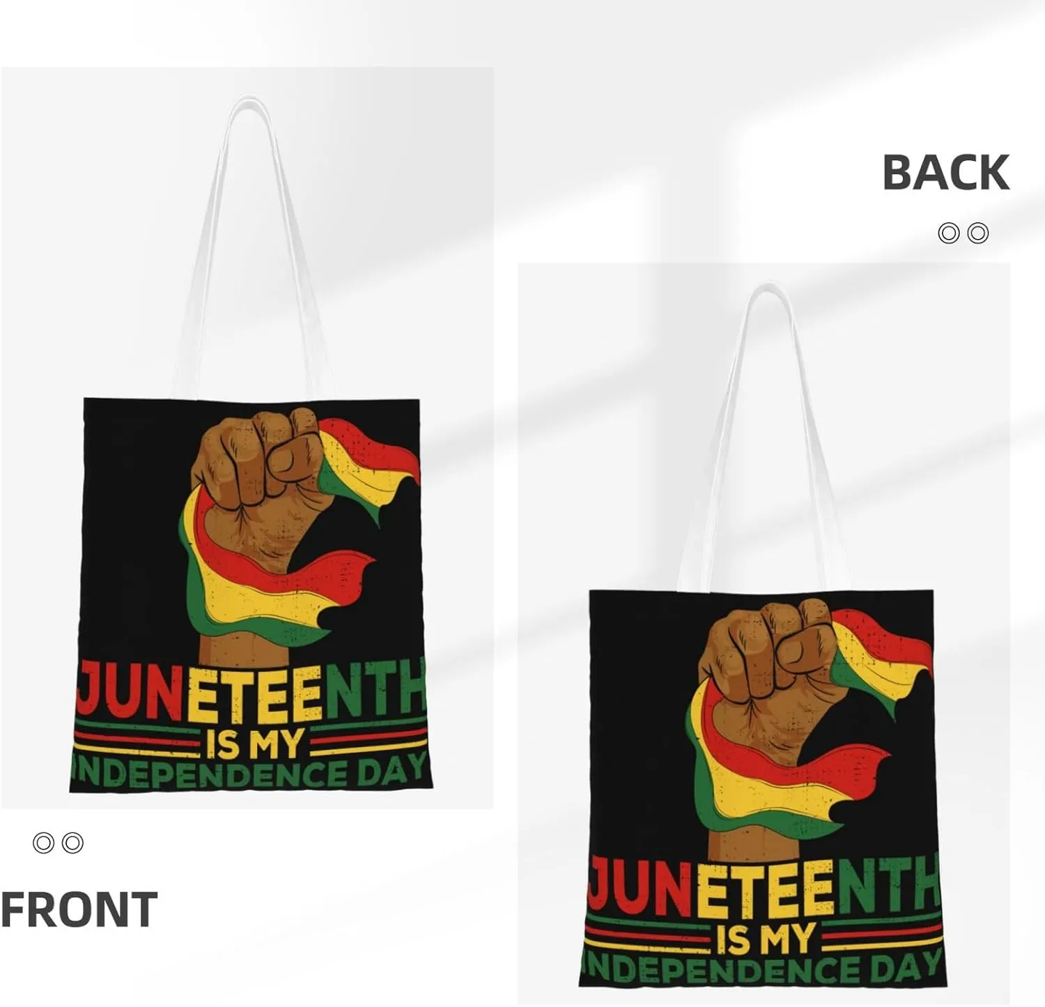 Love Sunflower Juneteenth Festival Tote Bag Reusable Shoulder Tote Bag For Women Lady Vacation, Shopping, Work