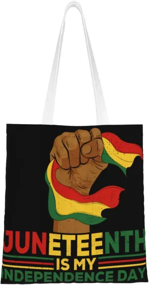 Love Sunflower Juneteenth Festival Tote Bag Reusable Shoulder Tote Bag For Women Lady Vacation, Shopping, Work