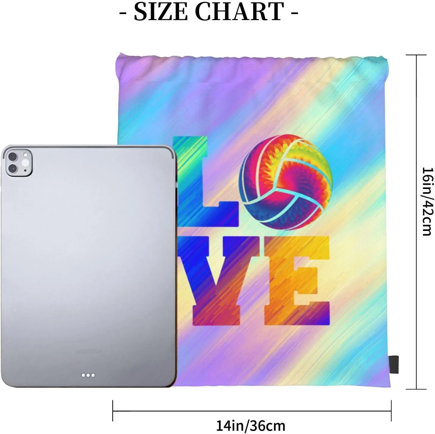 Love Volleyball Unisex Drawstring Backpack Bag Sport Gym Swim Travel Sackpack
