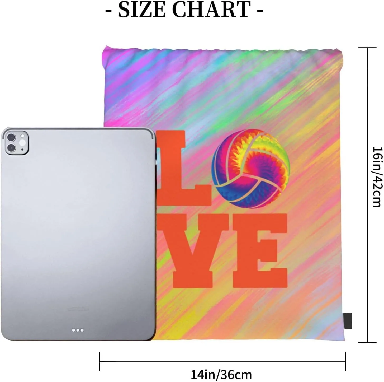 Love Volleyball Unisex Drawstring Backpack Bag Sport Gym Swim Travel Sackpack