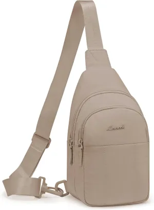 LOVEVOOK Sling Bag for Women, Puffer Crossbody Bags for Women, Small Sling Backpack, Travel Hiking Chest Bag Daypack