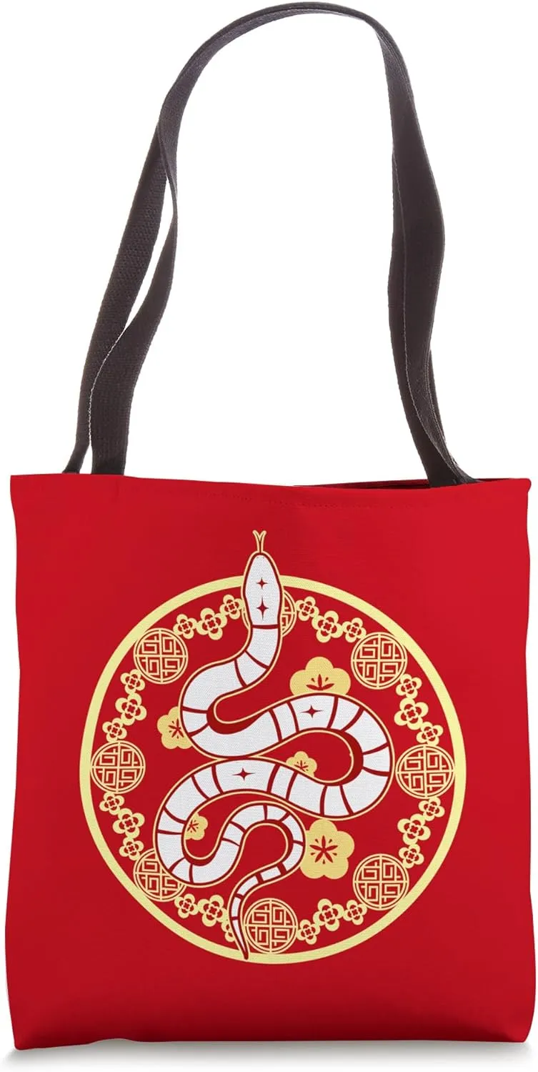 Lucky Money Red Envelope Red Pocket Snake Year Ingot Coin Tote Bag