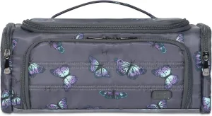 Lug Trolley Makeup Bag, Butterfly Grey