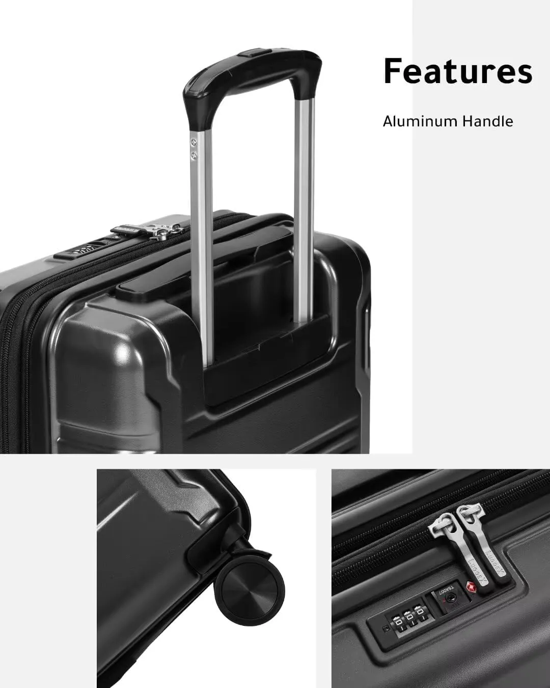 LUGGEX Carry on Luggage Airline Approved, Polycarbonate Hard Shell Suitcase, Expandable Luggage with Charger Port (Teal, 20 Inch, 30.7L)
