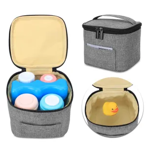 Luxja Breastmilk Cooler Bag (Hold Four 5 Ounce Breastmilk Bottles), Leakproof Breast Milk Cooler for 4 or 5 Ounce Bottles (Bag Only), Gray