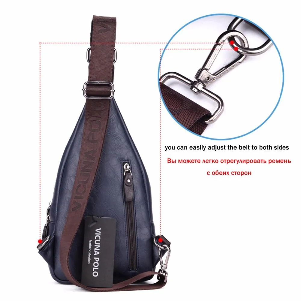 Luxury Leather Sling Bag - 5 Colors