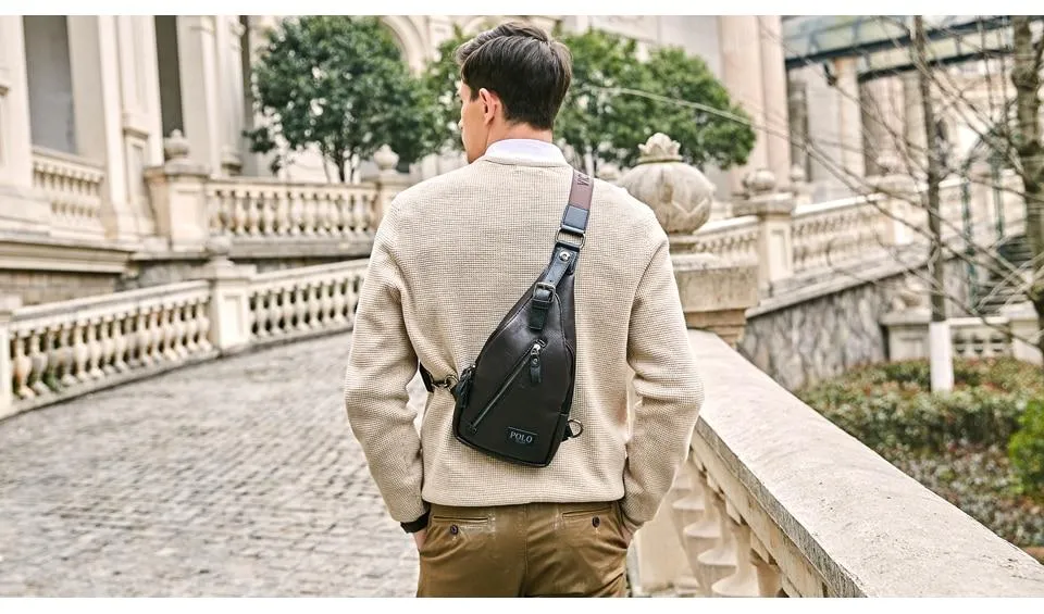 Luxury Leather Sling Bag - 5 Colors