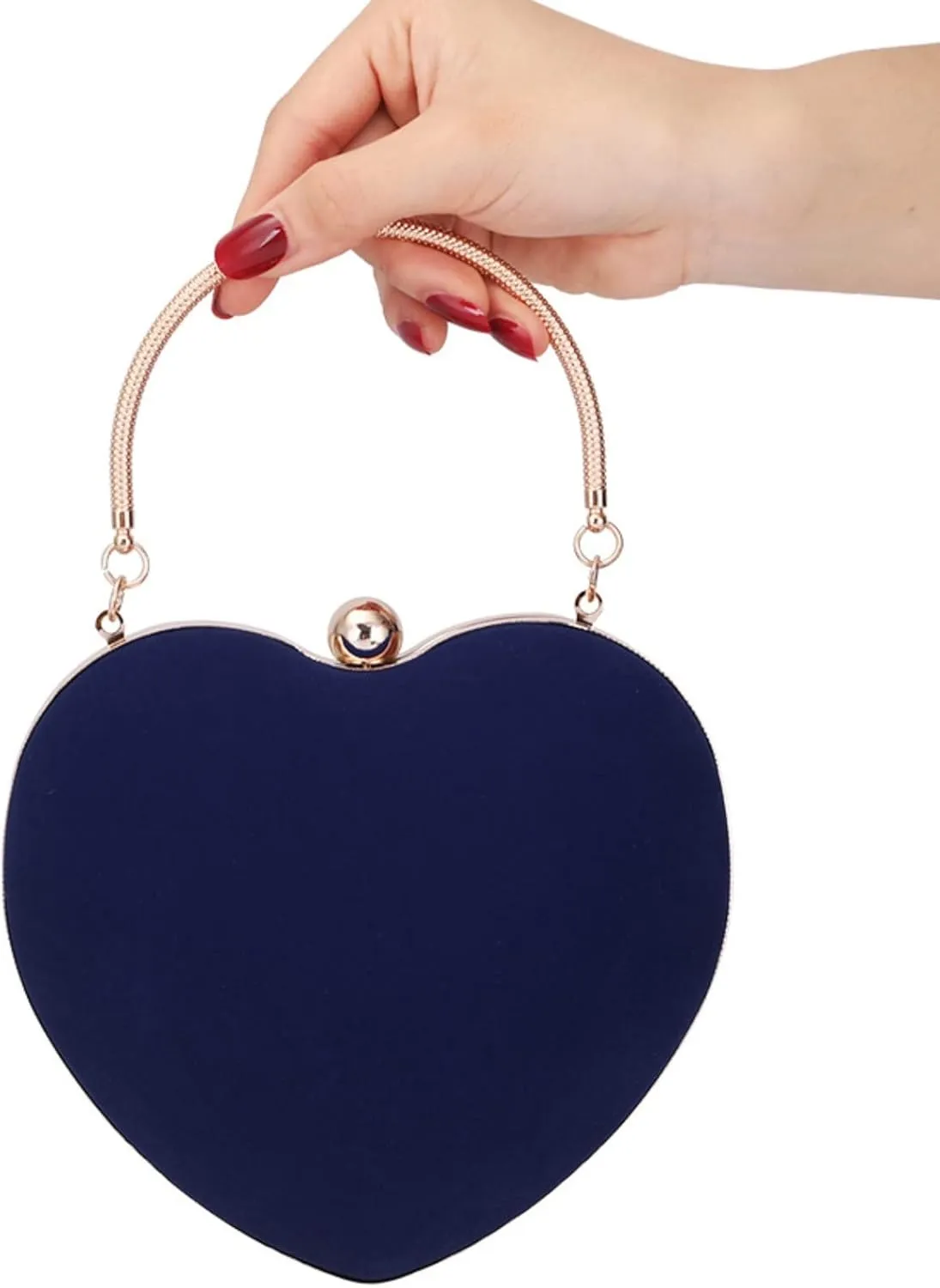 Luxury Party Clutch Purse Cute Heart Shaped Women Handbag Evening Shoulder Bags Embroide Clutch Messenger Bags