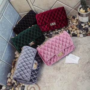 Luxury Vintage Velvet Bag For Women