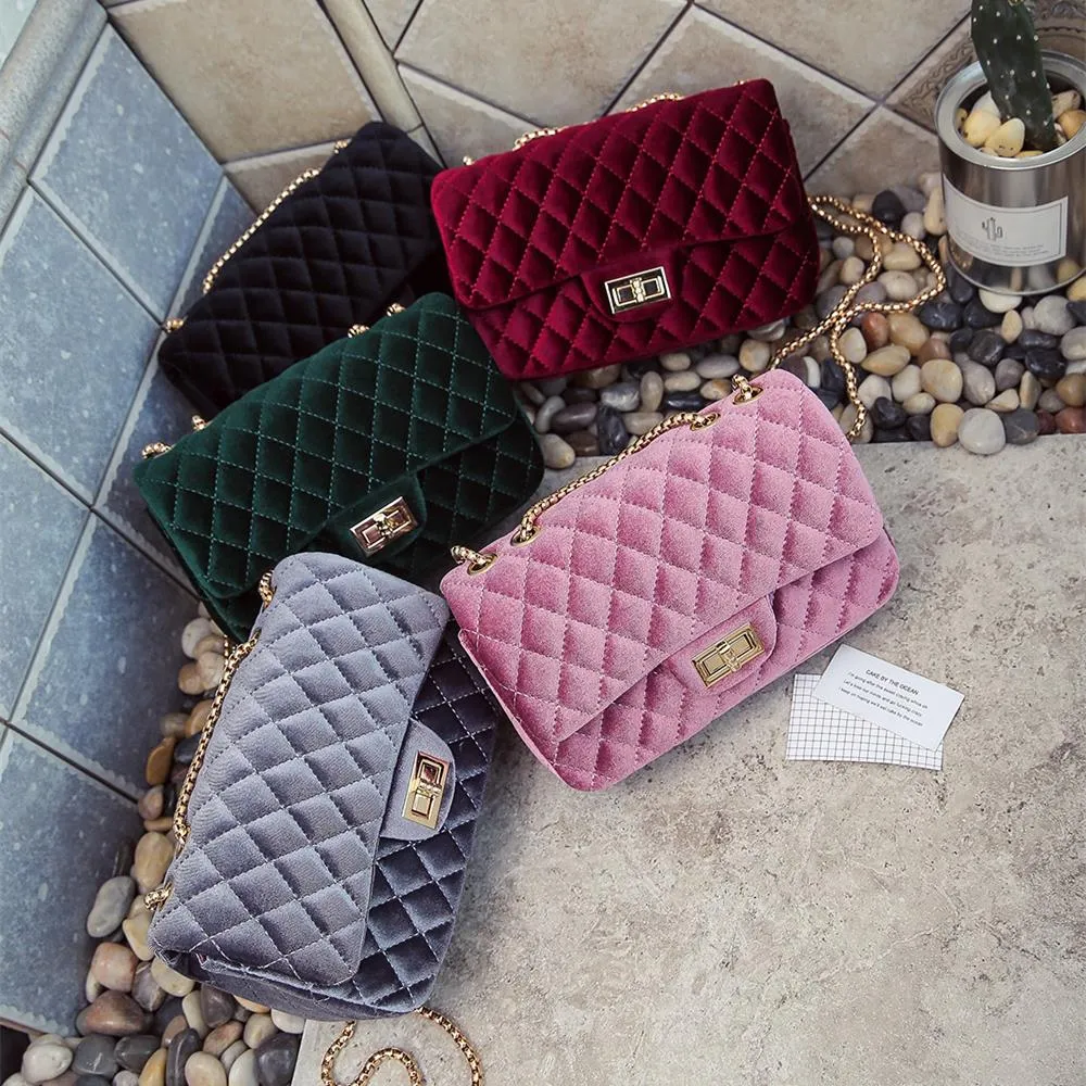Luxury Vintage Velvet Bag For Women