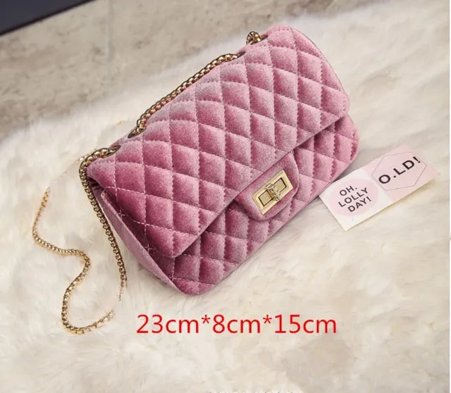 Luxury Vintage Velvet Bag For Women