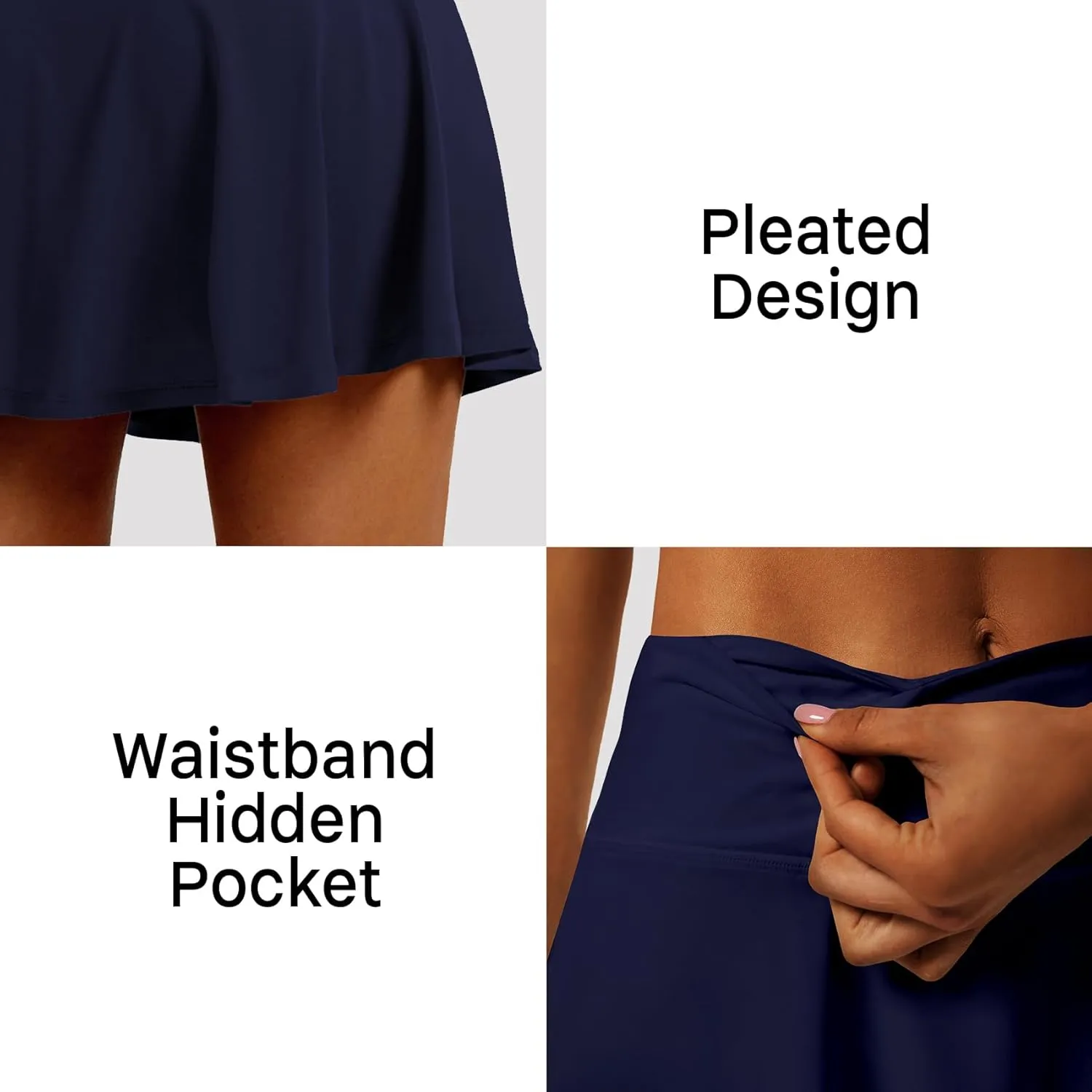 LXNMGO Women's High Waist Pleated Tennis Skirt with 4 Pockets Lightweight Athletic Golf Skorts Skirts for Running Workout