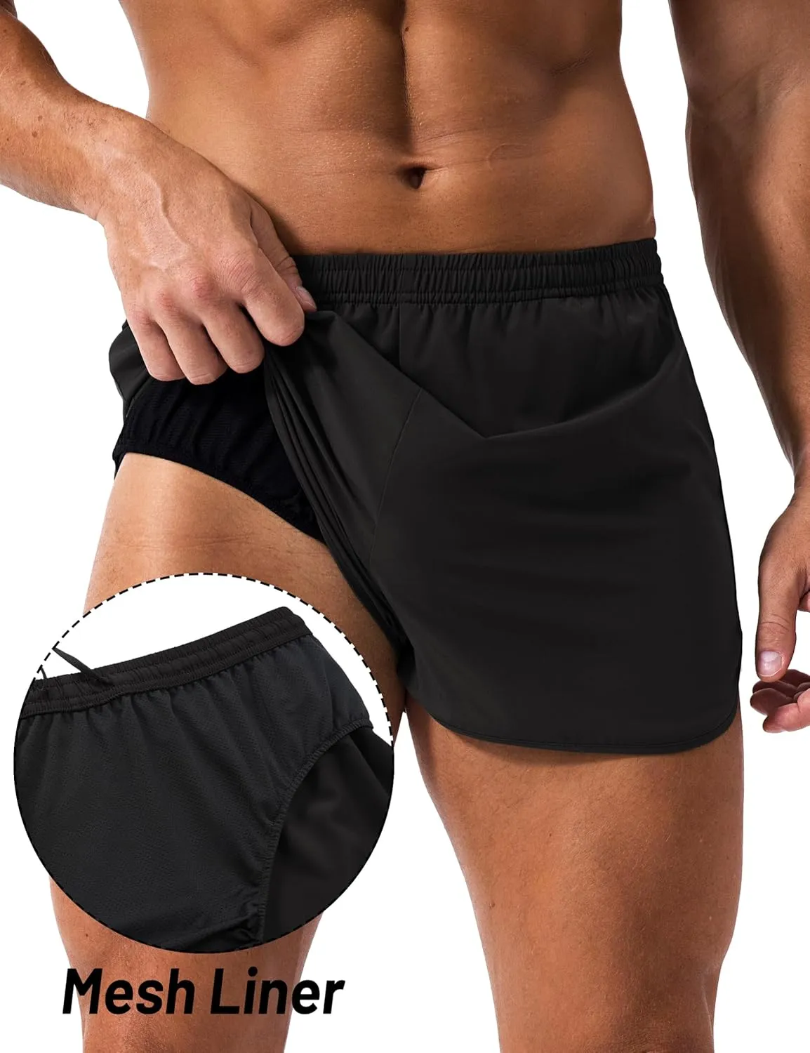 MAGCOMSEN Running Shorts for Men 3 Inch Quick Dry Gym Lightweight Shorts Mens for Athletic Workout with Liner