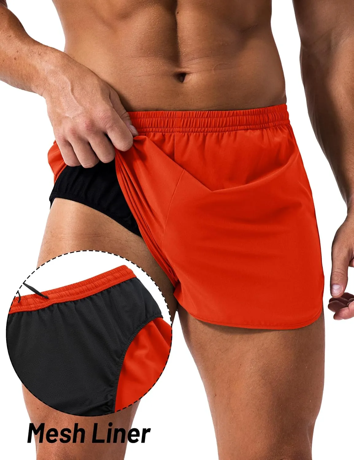 MAGCOMSEN Running Shorts for Men 3 Inch Quick Dry Gym Lightweight Shorts Mens for Athletic Workout with Liner