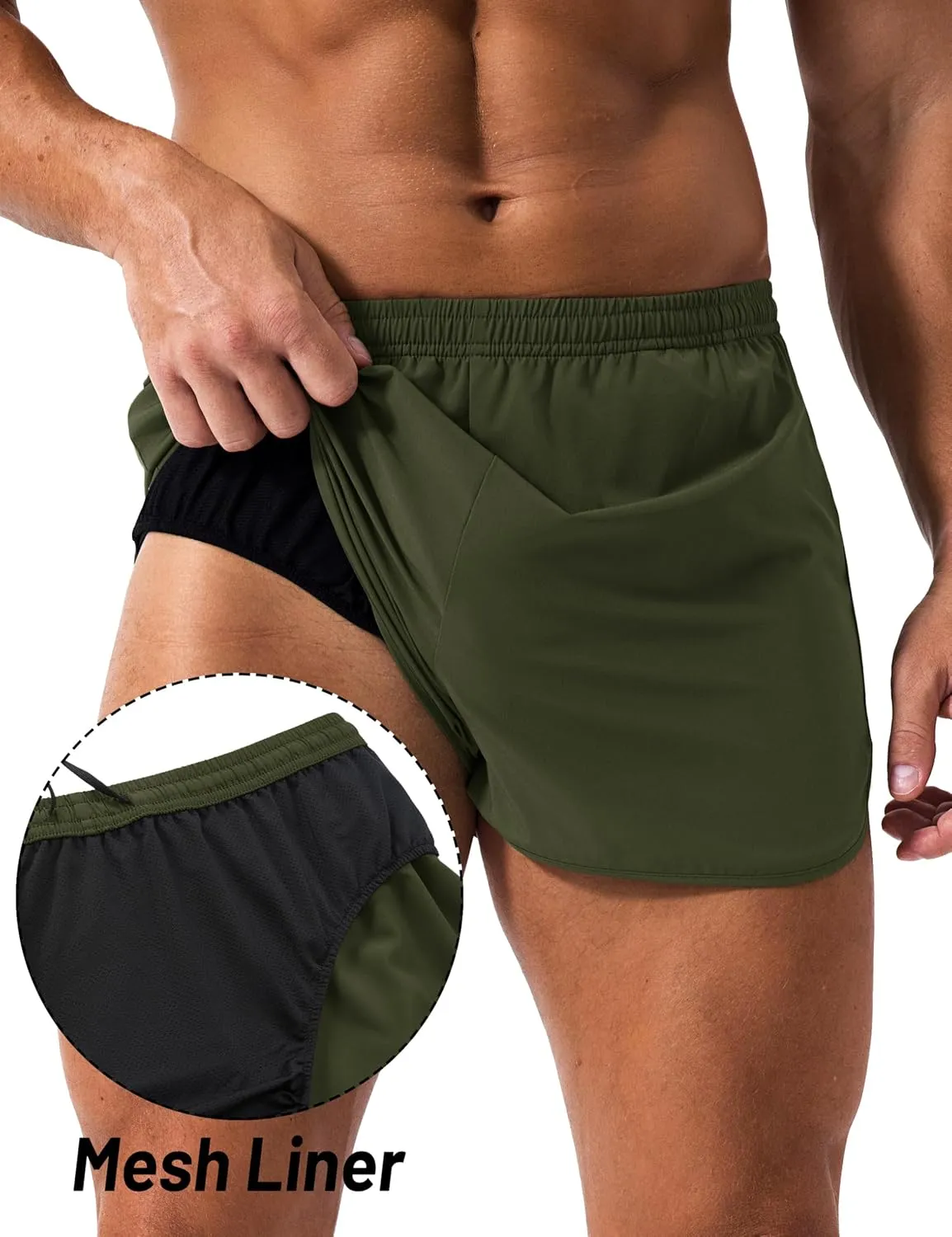 MAGCOMSEN Running Shorts for Men 3 Inch Quick Dry Gym Lightweight Shorts Mens for Athletic Workout with Liner